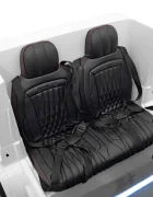 MERCEDES-BENZ Masinuta electrica pentru copii Mercedes G63 XXL White design realist 4 motoare x55W cu bluetooth port USB MP3 lumini LED fataspate centuri de siguranta cauciucuri EVA dimensiune 158 x 93 x 81 cm