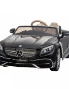 MERCEDES-BENZ Masinuta electrica pentru copii Mercedes Maybach S650 Black 12V4.5Ahechipare premium si licenta2 motoareroti EVAscaun pieleusi cu deschiderepornire la cheieunitate audio cu muzicalumini LEDsistem trollersuspensii