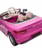 MERCEDES-BENZ Masinuta electrica pentru copii Mercedes Maybach S650 Pink 12V4.5Ahechipare premium si licenta2 motoareroti EVAscaun pieleusi cu deschiderepornire la cheieunitate audio cu muzicalumini LEDsistem trollersuspensii