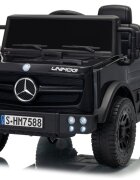 MERCEDES-BENZ Masinuta electrica pentru copii Mercedes Unimog HM7588 6V4Ah Black cu telecomanda 2.4G roti EVA 2 motoare 45W bluetooth port USB slot Micro SD MP3 si faruri LED 90 x 53 x 50 cm