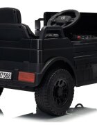 MERCEDES-BENZ Masinuta electrica pentru copii Mercedes Unimog HM7588 6V4Ah Black cu telecomanda 2.4G roti EVA 2 motoare 45W bluetooth port USB slot Micro SD MP3 si faruri LED 90 x 53 x 50 cm