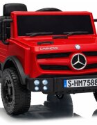 MERCEDES-BENZ Masinuta electrica pentru copii Mercedes Unimog HM7588 6V4Ah Red cu telecomanda 2.4G roti EVA 2 motoare 45W bluetooth port USB slot Micro SD MP3 si faruri LED 90 x 53 x 50 cm