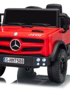 MERCEDES-BENZ Masinuta electrica pentru copii Mercedes Unimog HM7588 6V4Ah Red cu telecomanda 2.4G roti EVA 2 motoare 45W bluetooth port USB slot Micro SD MP3 si faruri LED 90 x 53 x 50 cm