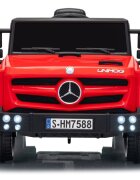 MERCEDES-BENZ Masinuta electrica pentru copii Mercedes Unimog HM7588 6V4Ah Red cu telecomanda 2.4G roti EVA 2 motoare 45W bluetooth port USB slot Micro SD MP3 si faruri LED 90 x 53 x 50 cm