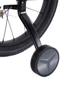 Mesuca Bicicleta copii Lamborghini cadru magneziu alba 14 inch scaun reglabil de la 50 la 55 cm potrivita pentru copii cu inaltimi intre 95-120 cm frane pe ghidon pedale antiderapabile roti pneumatice cu jenti din aluminiu