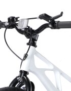 Mesuca Bicicleta copii Lamborghini cadru magneziu alba 16 inch potrivita pentru copii cu inaltimi intre 105-135 cm scaun reglabil de la 54-59 cm roti pneumaticepedale antiderapabile frane pe ghidon
