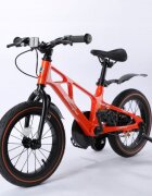 Mesuca Bicicleta copii Lamborghini cadru magneziu portocalie 14 inchscaun reglabil de la 50 la 55 cm potrivita pentru copii cu inaltimi intre 95-120 cm frane pe ghidon pedale antiderapabile