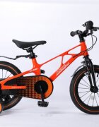 Mesuca Bicicleta copii Lamborghini cadru magneziu portocalie 16 inch potrivita pentru copii cu inaltimi intre 105-135 cm scaun reglabil de la 54-59 cm roti pneumaticepedale antiderapabile frane pe ghidon
