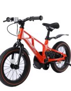 Mesuca Bicicleta copii Lamborghini cadru magneziu portocalie 16 inch potrivita pentru copii cu inaltimi intre 105-135 cm scaun reglabil de la 54-59 cm roti pneumaticepedale antiderapabile frane pe ghidon