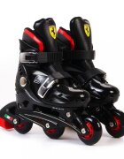 Mesuca Role Ferrari reglabile masura 29-32 culoare neagra cu set protectie si casca