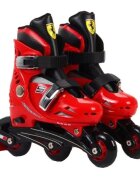 Mesuca Role Ferrari reglabile masura 29-32 culoare rosie cu set protectie si casca