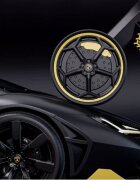 Mesuca Tricicleta Ride-On Lamborghini fara pedale roti din cauciuc Eva cadru din aluminiu sa reglabila pe inaltime 27-29 cm ghidon reglabil inaltime 40-43 cm recomandata copiilor cu inaltime de la 78 la 110 cm