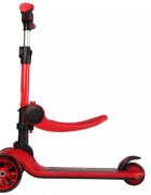 Mesuca Trotineta Ferrari Twist rosie pliabila cu scaun cadru din aluminiu ghidon reglabil roti cu Led greutate admisa 50 kg 3-10 ani