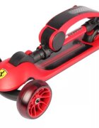 Mesuca Trotineta Ferrari Twist rosie pliabila cu scaun cadru din aluminiu ghidon reglabil roti cu Led greutate admisa 50 kg 3-10 ani
