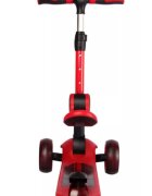 Mesuca Trotineta Ferrari Twist rosie pliabila cu scaun cadru din aluminiu ghidon reglabil roti cu Led greutate admisa 50 kg 3-10 ani