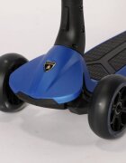 Mesuca Trotineta pentru copii cu 3 roti pliabila Lamborghini Albastru ghidon reglabil platforma antiderapanta roti Led greutate admisa 50 kg