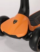 Mesuca Trotineta pentru copii cu 3 roti pliabila Lamborghini Portocalie ghidon reglabil platforma antiderapanta roti Led greutate admisa 50 kg