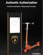 Mesuca Trotineta pentru copii cu 3 roti pliabila Lamborghini Portocalie ghidon reglabil platforma antiderapanta roti Led greutate admisa 50 kg