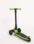 Mesuca Trotineta pentru copii cu 3 roti pliabila Lamborghini Verde ghidon reglabil platforma antiderapanta roti Led greutate admisa 50 kg