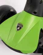 Mesuca Trotineta pentru copii cu 3 roti pliabila Lamborghini Verde ghidon reglabil platforma antiderapanta roti Led greutate admisa 50 kg