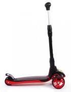 Mesuca Trotineta pliabila cu 3 roti Ferrari Neagra ghidon reglabil cadru din aluminiu platforma antialunecare roti Led greutate admisa 50 kg