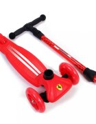 Mesuca Trotineta pliabila cu 3 roti Ferrari Twist Rosie ghidon reglabil din aluminiu greutate admisa 50 kg