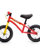 Meteor Bicicleta copii fara pedale Fireman 12 inch scaun si ghidon reglabile pe inaltime manere antiderapante frana pe spate roti gonflabile mari greutate maxima utilizator 30 kg