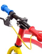 Meteor Bicicleta copii fara pedale Fireman 12 inch scaun si ghidon reglabile pe inaltime manere antiderapante frana pe spate roti gonflabile mari greutate maxima utilizator 30 kg