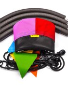 Meteor Leagan pentru copii rotund tip cuib de barza suspendat Multicolor 110cm