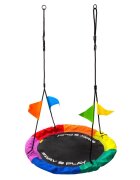 Meteor Leagan pentru copii rotund tip cuib de barza suspendat Multicolour 100cm