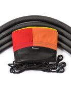 Meteor Leagan rotund pentru copii tip cuib de barza cadrul din metal tesatura Oxford 600D YellowOrangeRed 110 cm