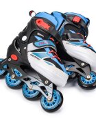 Meteor Role pentru copii Blue Rox cu dimensiune reglabila roti din PU cadru din aluminiu si rulmenti din carbon ABEC-7 masura S 30-33
