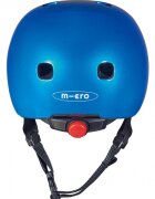 MICRO Casca de protectie reglabila Metallic Blue M cu Led orificii de ventilare usoara varsta 5-12 ani