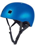 MICRO Casca de protectie reglabila Metallic Blue M cu Led orificii de ventilare usoara varsta 5-12 ani
