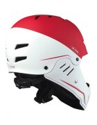 MICRO Casca Racing WhiteRed reglabila orificii de ventilare varsta 3-8 ani