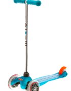 MICRO Trotineta Mini Classic Aqua usoara confortabila silentioasa ghidon detasabil greutate 1.9 kg varsta recomandata 2-5 ani