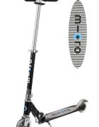 MICRO Trotineta Sprite Black Stripe pliabila ghidon telescopic platforma din aluminiu roti PU greutate 2.8 kg suporta 100 kg