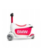 MICRO Trotineta X BMW Kids WhiteRaspberry cu ghidon reglabil roti din silicon greutate 1.99 kg sustine 50 kg