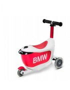 MICRO Trotineta X BMW Kids WhiteRaspberry cu ghidon reglabil roti din silicon greutate 1.99 kg sustine 50 kg