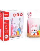 Mideer Suport pentru periuta de dinti cu clepsidra 3 min Baby Tina roz