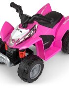 Milly Mally Atv electric pentru copii Honda Pink 30W 18-36 luni cu licenta sunete si lumini