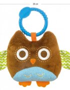 Milly Mally Jucarie din plus pentru agatat cu clopotel Happy Owl Brown