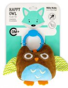 Milly Mally Jucarie din plus pentru agatat cu clopotel Happy Owl Brown