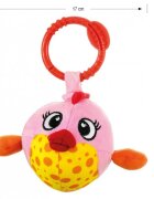 Milly Mally Jucarie din plus pentru agatat fosnaie si vibreaza Baby Fish Pink