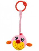 Milly Mally Jucarie din plus pentru agatat fosnaie si vibreaza Baby Fish Pink