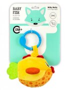 Milly Mally Jucarie din plus pentru agatat fosnaie si vibreaza Baby Fish Yellow