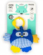 Milly Mally Jucarie din plus pentru agatat fosnaie si vibreaza Cutie Owl Blue