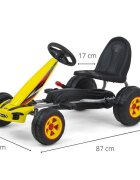 Milly Mally Kart cu pedale robust +3 ani Viper yellow
