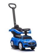 Milly Mally Masinuta copii fara pedale 3 in 1 Mercedes C-Class Deluxe Blue roti din cauciuc scaun din piele ecologica volan echipat cu sunete realiste suport pentru picioare bara de protectie 12-36 luni