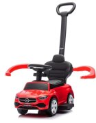 Milly Mally Masinuta copii fara pedale 3 in 1 Mercedes C-Class Deluxe Red roti din cauciuc scaun din piele ecologica volan echipat cu sunete realiste suport pentru picioare bara de protectie 12-36 luni